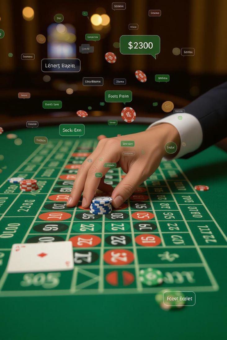 massive bet on an online roulette table